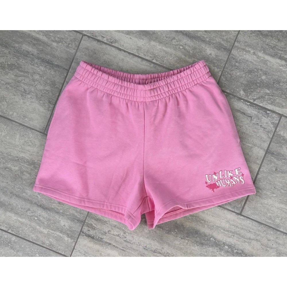unlike humans‎ Heartbreaker Fleece Shorts Pink Women Size Medium